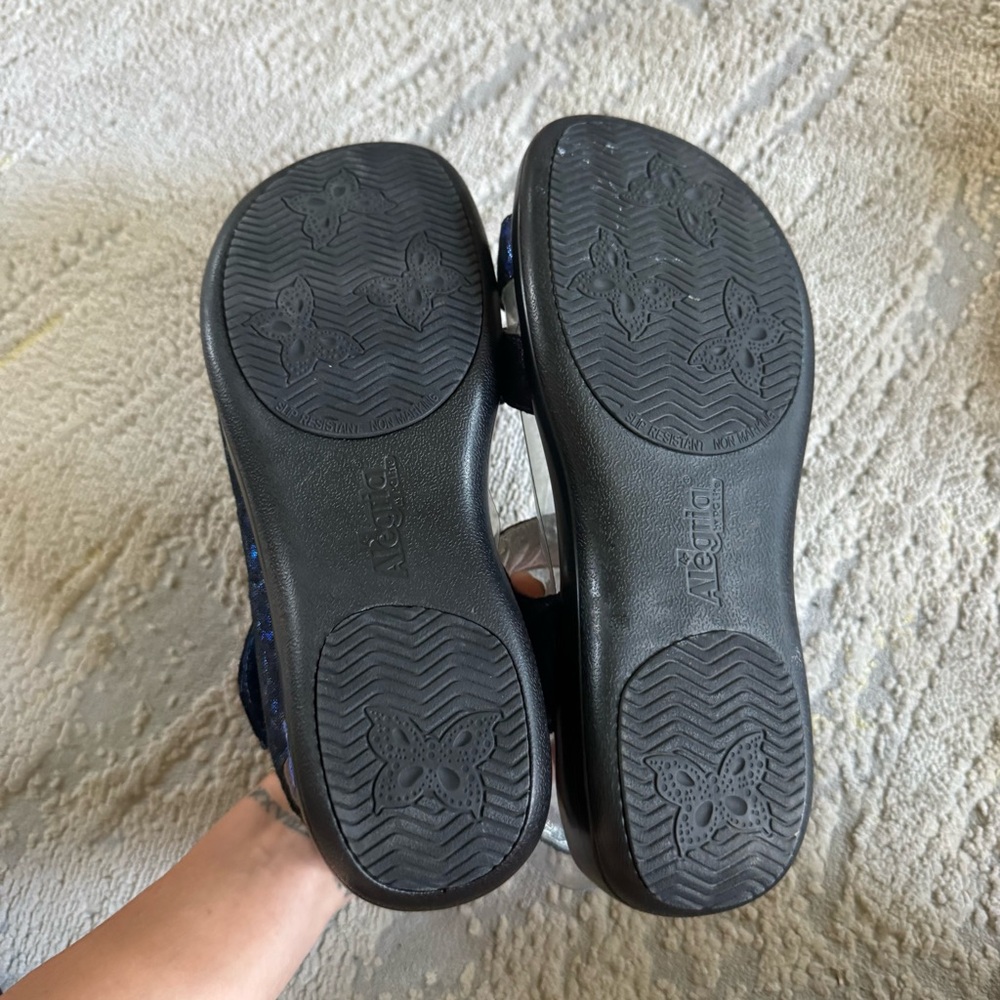 Alegria Midnight Blue Sandals - Picture 8 of 13